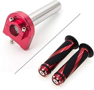 Krace Motorcycle 7/8" Handle bar Hand Grips with Anodized CNC Quick Twist Throttle Tube Motorized Le