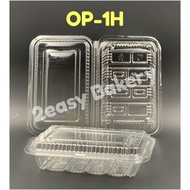 Kuih Container OP-1H / Disposable Plastic Clear Bakery Container / Bekas Kuih (100pcs±)