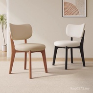 Luxury Simple Restaurant Nordic Dining Chair Back Chair Chair Household Solid Wood Creamy Light Mode