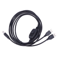 USB 2.0 A Male To USB B Male Sharing Cable 2 In 1 Switch Control Cord 2M For Two PC Share Printer Mo