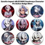 Genshin Impact ARLECCHINO Snezhnaya Character Pin Button Badge 58mm