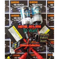 HID H8 . H11 . H16 . H1.H7.HB4.HB3.D2S.D2H.D2R . 55 Watt Good Quality
