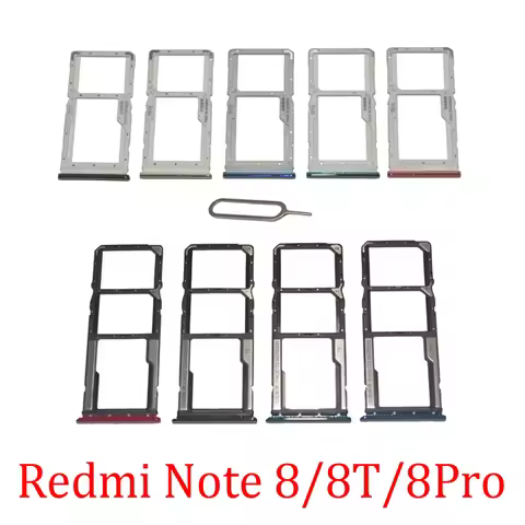 Phone SIM SD Card Trays For Xiaomi Redmi Note 8 Por 8T Phone SIM Chip Card Slot Holder Drawer Part F