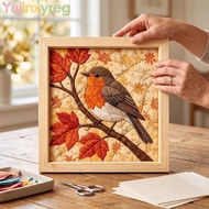 YUJINPH Fabric Mosaics Kit, Handmade No-Sew Design Kinusaiga Fabric Art Kit, Relaxing Cut Cloth Mult