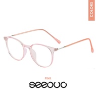 Seeouo Kacamata Antiradiasi Blueray Style Oval Kekinian TR90 Comfortable Frame Pria Wanita Bisa Minu