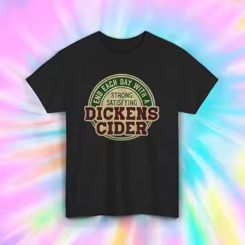 Dickens Cider T Shirt Funny Drinking Pun Humor Gag S 5XL