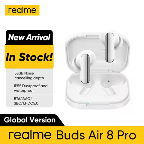 Global Version realme Buds Air 8 Pro TWS Earphone 55dB Noise cancelling depth True Wireless Earphone