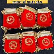 Combo of 3 Velvet Bags with Drawstring 7 x 9 for Coins, Jewelry, Feng Shui Items