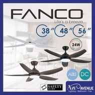 Fanco Galaxy 5 DC Motor 5 Blade Ceiling Fan with 3 Tone LED Light Kit and Remote Control