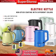 Superstorez  Auto Boiling Electric Kettle Double Layer Heat Insulation Cerek Air Panas (1500W/2.2L)