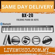 BSL BX-20 88 Keys Folding Piano Semi Weighted Keyboard With Bluetooth - Black ( BX 20 / BX20 )
