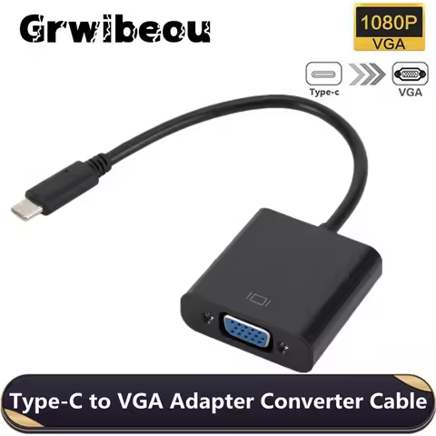 USB C to Female VGA Cable Adapter Type-C USB 3.1 to VGA Adaptor for MacBook Pro MacBook Air 2019 Chr