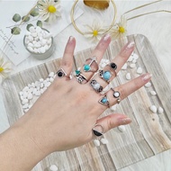 [Ready Stock SG] Colorful Statement Midi Rings | Cute Boho Rings | Assorted Design Rings