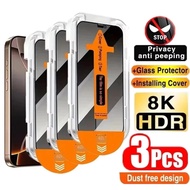 3PCS Tempered Glass Anti-Spy for Samsung A17 A07 A56 A36 A05 A06 A15 A16 A55 A54 A05S A57 A37 S24 FE