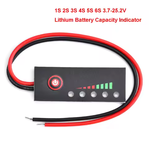 1S 2S 3S 4S 5S 6S Lithium Battery Li-po Li-ion Capacity Indicator Board Power Display Charging Charg