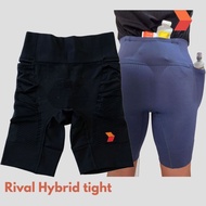 RIVAL Men Hybrid Tight 8 inch Gym Running Leggings Fitness Running Men