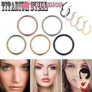 BJASHOP 1Pc Lip Ring Hot Titanium Steel Open Ear Helix Tragus