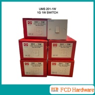 (5pcs) UMS 10AMP 1 GANG 1 WAY SWITCH - 201-1W