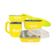 thinkbaby 環保不鏽鋼兒童餐具組  檸檬黃  1組