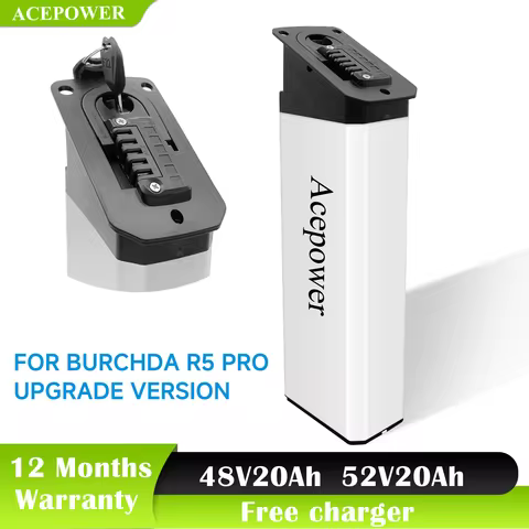 For BURCHDA R5 Pro Foldable Ebike Battery 48V 52V 16Ah 17.5Ah 20Ah Battery Akku for Burchda R5 Pro N