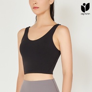 Arokaya Sports Bra เสื้อออกกำลังกาย สปอร์ตบรา รองรับแรงกระแทก มีฟองน้ำถอดออกได้ รุ่น Khloe - AB2103