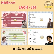Set of 20 JACK Notebook Labels - J97 - Exclusive Design