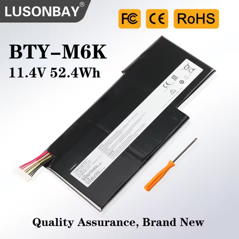 LUSONBAY BTY-M6K Laptop Battery for MSI MS-17B4 MS-16K3 GF63 Thin 8RD 8RC GF75 Thin 3RD 8RC 9SC GF65