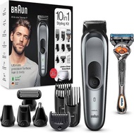 全新百靈 Braun mgk7221 trimmer with foil shaver 多用途 10in1 電動修剪器 剃鬚刀 剪髮器 0.5-21mm 長度調教 防水可水洗 AI自動感應 快充鋰電池