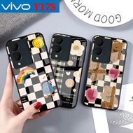 HP Vivo Y17s glass softcase - casing Vivo Y17shp - Vivo Y17s case - softcase - latest casing - cute 
