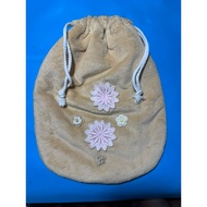 Big plushie fabric drawstring bag, Preloved