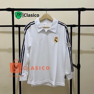 Real Madrid Home 2001/2002 Long Sleeve Retro Jersey | Premium Quality Football Shirt