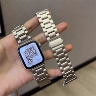 适用苹果iWatch9手表表带三珠不锈钢AppleWatch8表带宽金属男女76Applies to Apple iWatch9 Watch Strap gdmqn220gsyc.my20260901