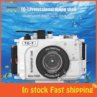 bamaxis TG7 Camera Waterproof Case Housing for Action Underwater 60m/195ft Diving Protective with 52