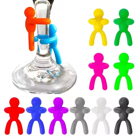 12Pcs Silicone Label Wine Glass Recognizer Drinking Glass Identification Labels Tag Signs for Party