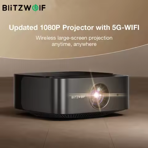Blitzwolf V10 3" LCD Projector 120-Inch Screen Wireless Cast Screen 5G-WIFI Dual Bluetooth5.3 Electr
