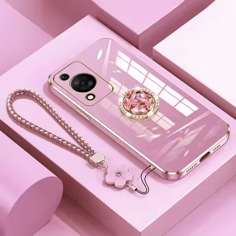 Nova Y72 Case Luxury with Holder,Diamond Ring Case For Huawei Nova Y72 MGA-LX3 Y70 Plus Shockproof C