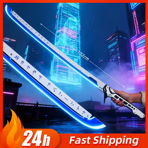 102cm/40.16in Cyberpunk Game Peripherals Light Sword Katana Function Cosplay Model Props Luminous To