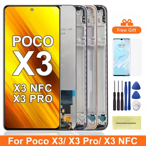 6.67" Poco X3 Pro Screen Replacement, for Xiaomi Poco X3 NFC Lcd Display Touch Screen Digitizer Asse