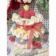 Wool Oversized Cake diy Knitting Girlfriends Send Handmade Double-layer Meaning Crochet Birthday Gif