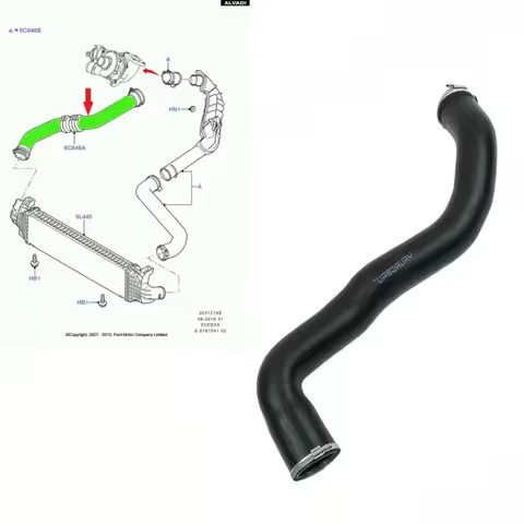 1pcs Hose Pipe With 2 Clips For Ford Mondeo Mk4 2.0 Tdci Intercooler Turbo Hose Pipe 7G916K683AA 7G9