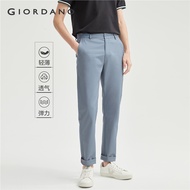 Giordano Official กางเกงขายาวผู้ชาย กางเกงสแล็คขายาวผช เข้ารูป เอวต่ำ 01119007