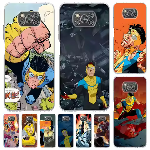 Cartoon Invincible Case for Xiaomi Poco X6 M5s F3 X3 F4 F5 M4 X4 X5 Pocophone F1 F2 M3 Pro M5 Transp
