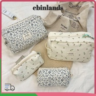 LUCKY-EBINLANDS Makeup Bag, Begonia Flower/Rose Floral Print Cosmetics Bag, Portable Handheld Handba