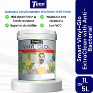 Smart Vinyl-Glo ExtraClean Wall Paint 1L / 5L -  Anti-Bacterial & Washable Paint ,Cat Anti Bakteria 