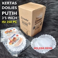 Paper Doilies 3.5 inches, 5.5 inches, 4.5 inches CONTENTS 250 pcs