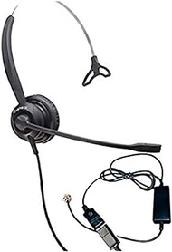 XS 820 Headset Bundle with Ergonomic Telephone Cable | for RJ9 Phones with Headset Port - VoIP, IP, Digital Phones: Cisco, Mitel, ShoreTel, Aastra, Toshiba, Nortel, Meridian, Yealink, NEC, Allworx