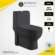 [Limit to 1 Unit Per Order] BANOVA One Piece &amp; Close-Couple WC Toilet Bowl S-Trap Wash Down Water Closet 10 Inch 250mm