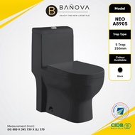 [Limit to 1 Unit Per Order] BANOVA One Piece & Close-Couple WC Toilet Bowl S-Trap Wash Down Water Cl