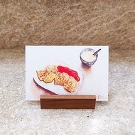 蛋餅與豆漿－美食明信片/食物明信片/美食卡片/食物卡片