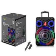 JT-1588 TWS Wireless Bluetooth V5.3 Portable Trolley Speaker / 15" Super Bass / LED Light / FM Radio